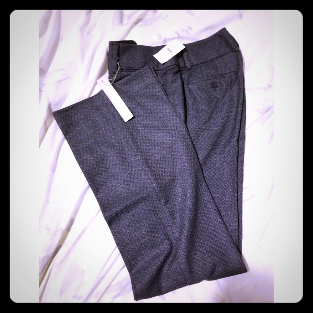 LOFT Pressed Drapey Tweed Trouser Pants Julie Fit